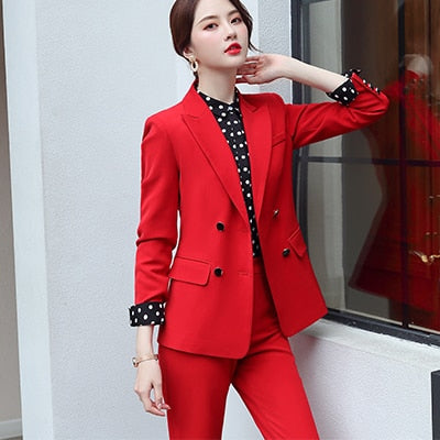 2020 New women office lady pant suits of high quality OL blazer suit j -  chicmaxonline
