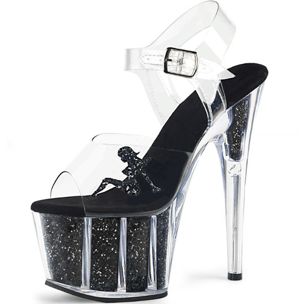 15 cm high heels nightclub hate high waterproof platform sandals 15CM fine with women's shoes pole dance shoes sequin wedding shoes
