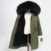 2019 Real Fur Coat Winter Jacket Women Long Parka Waterproof Big Natural Raccoon Fur Collar Hood Thick Warm Real Fox Fur Liner