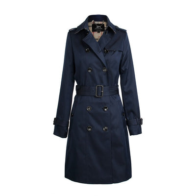 2019 Autumn New High Fashion Brand Woman Classic Double Breasted Trench Coat Waterproof Raincoat Business Outerwear