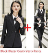 High Quality Fabric Women Business Suits 3 Piece Sets Pants and Jackets Coat and Vest For Ladies Office Work Wear Pants Suits