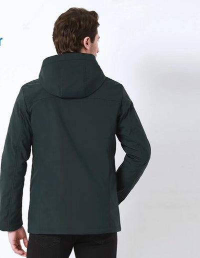 Autumn Mid-Long Jacket Men Large Pocket Design Windproof Thin Stand Collar Simple Handsome Coat MWC18120D