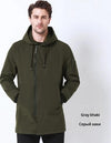 New men autumn Coat  high quality clothing fashion man jacket diagonal placket hooded design MWC18031D