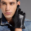 Gours Touch Screen Gloves 2018 Winter Fashion New Driving Men's Genuine Leather Gloves Goatskin Black Plus Velvet Warm GSM006