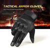 Touch Screen Tactical Rubber Hard Knuckle Full Finger Gloves Military Army Paintball Airsoft Bicycle Combat PU Leather Glove Men