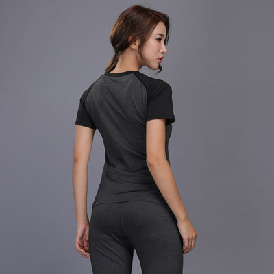 Women's sportswear Yoga Sets Jogging Clothes Gym Workout Fitness Training Yoga Sports T-Shirts+Pants Running Clothing Suit