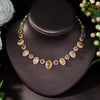 New Fashion AAA Cubic Zirconia Necklace Jewelry Set for Women Wholesale 2pcs Jewelry Sets