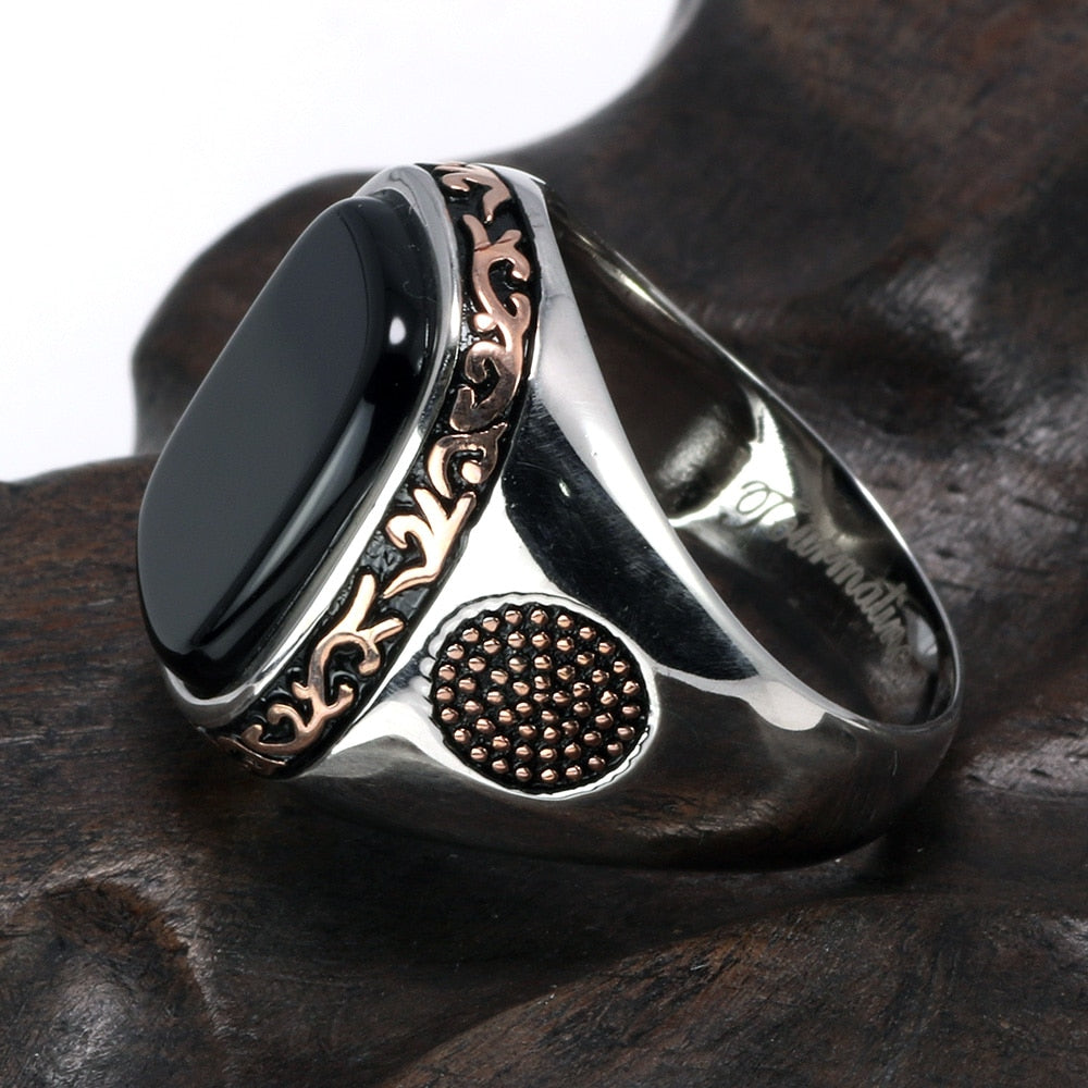 925 Sterling Silver Ring Men's Rings Turkish Jewelry Aqua Stone Men Jewelry Ring  Men Rings For Women Men Jewelry Making Turkey - Rings - AliExpress
