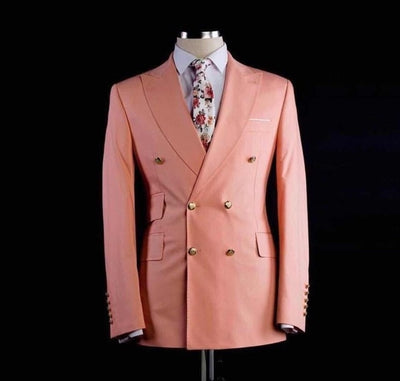 Handsome Groomsmen Slim Fit Groom Tuxedos Peak Lapel Men Suits 2 Pieces Wedding Best Man ( Jacket + Pants + Tie ) C616