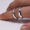 Real Pure 925 Sterling Silver Rings For Women And Men Simple Couple Ring Smooth Wedding Band For Lovers