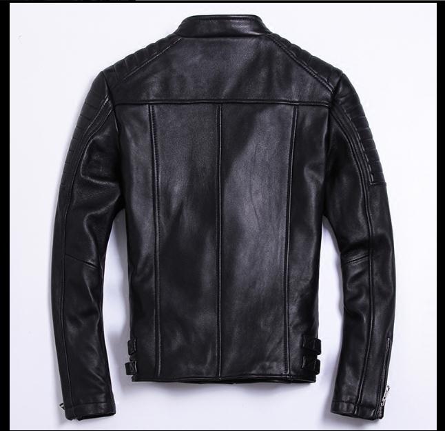 Free shipping 6-11 days.moto biker style,Plus size Brand soft sheepskin leather Jackets,mens genuine Leather jacket.motorbiker slim coat,