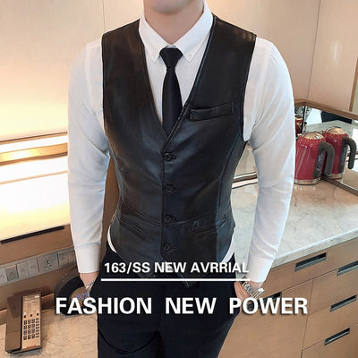 Business Casual Slim Fit Waistcoat Single-Breasted High