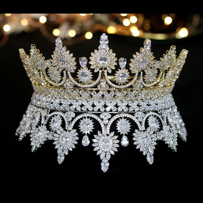 Luxury European retro gold / silver crown bride crown banquet wedding dress jewelry accessories A00345