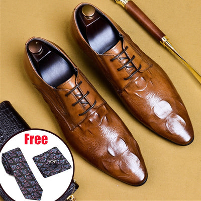 mens formal shoes genuine leather oxford shoes for men black 2019 dress wedding business laces leather brogues shoes