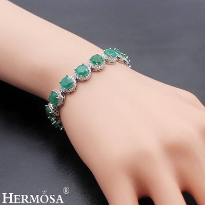 Hermosa Jewelry Charming Rare 925 Sterling Silver Bracelets 7" 18cm