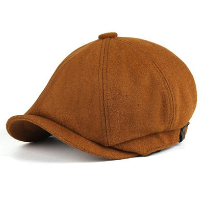 British Style Men Newsboy Caps Octagonal Hats Winter Wool Hat Gatsby Cap Ivy Hat Golf Driving Autumn Cabbie Male Boina Berets