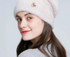 Winter Hats For Women Imitate Wool Thick Bonnet For Female Rhinestone Cap New Skulls Beanies E-MX19116