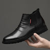 Top Quality winter boots size 35-47  Genuine Leather Handmade Brand Warmest chelsea boots men #XH6388