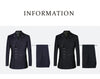 Men Suits Slim Fit New Fashion Suit Double Breasted Peak Lapel Navy Blue Black Wedding Groom Party Prom Skinny Costume
