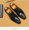 Men leather shoes business dress suit shoes men brand Bullock genuine leather black laces wedding mens shoes free shipping 5-9days