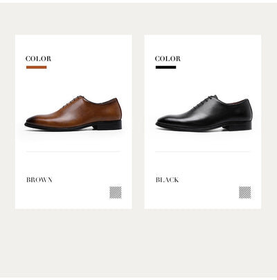 Men Genuine cow leather brogue wedding Business mens casual flats shoes 2019 black vintage oxford shoes for men's shoes