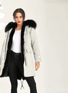 Newest Grey Long Coat Winter Women Trench Coat Online Clothing Stores Hot Sale Design free shipping world wide take about 5-9 days
