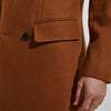 2020 Winter Caramel Color Topcoat Custom Made Heavy Warm Wool Blend Tailored Slim Fashion Dark Brown Trench Coat FREE SHIPPING 5-11 DAYS