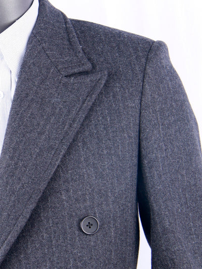 Thick 100% Wool Overcoat For Cold Winter Men Long Coat, Heavy Wool Coat With Subtle Stripe Winter Coats 2019 Fashion Design FREE SHIPPING 6-11 DAYS
