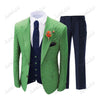 Casual Men's Suits Plaid Wool Tweed 3 Pieces Prom Tuxedos Blazer Vest Pants for Wedding Grooms Suit 2020 FREE SHIPPING 5-11 DAYS