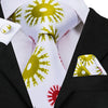 Hi-Tie Silk Men Tie Set Novelty Red Sweety Lovely Style Tie and Handkerchief Cufflinks Set Men's Wedding Party Suit Fashion  free shipping 5-7 daysTie