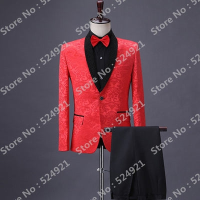 New Arrival Men Suits Black Pattern Groom Tuxedos Shawl Shiny Lapel Groomsmen Wedding Best Man ( Jacket+Pants+Tie ) C742 free shipping 5-11 days