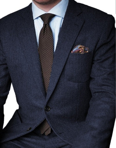 2020 Formal Winter Dark Grey Herringbone Business Men Suits Wedding Tailored Groom Tuxedo Slim Fit  FREE SHIPPING 5-9 DAYS