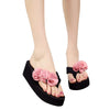ummer Flower Clip Toe Sandals Womens Shoes Wedge Slippers sandalia feminina Women Beach