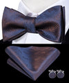 Hi-Tie Classic Men's Wedding Party Bow Tie Self Tie Set Butterfly Bow Ties for Men Luxury Paisley Floral Red Blue Gold Bowties shipping 4-6 days