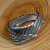Vintage 925 Silver Men Ring Adjustable Eagle Wing Feather Retro Black Punk Biker Man Rings Female Sterling Silver Jewelry
