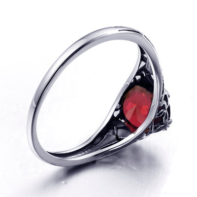 Handmade Created Ruby Stone Ring Real 925 Sterling Silver