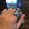 Authentic Real Solid 925 Sterling Silver Crown Lion King Ring for Men Boy Punk Retro Vintage Cool Biker Lion Head Ring