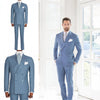 (Jacket+Pant+Vest)Handsome Men Wedding 3pcs Suit Male Blazers Slim Fit Suits For Men Costume Business Formal Party Blue Tuxedos