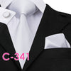 Solid Silk Mens Ties Neck Tie Set for Men Suits Tie Handkerchief Cufflinks Gravatas Ties for Men Wedding Vestidos Corbatas