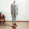 Men's Suits Long Blazer Hounds tooth Double-breasted Tuxedos For Wedding Three Pieces