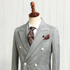 Men's Suits Long Blazer Hounds tooth Double-breasted Tuxedos For Wedding Three Pieces