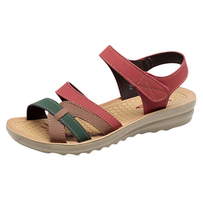 Sandals Wedge Summer Maternity Shoes Ladies Hook Loop Leather Beach Sandals Wedges