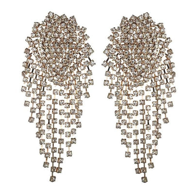crystal tassel earrings