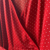 Autumn Dress Women Red Dot Long Sleeve High Waist Dress
