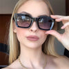Leopard Square Sunglasses Women Cateye Fashion