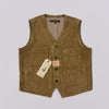Cotton Corduroy Vest Vintage Men's Brushed Work
