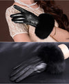 Winter Spring Fashion Winter Sheepskin Gloves Top Lambskin Solid Real Genuine Leather Women Wrist Driving Glove