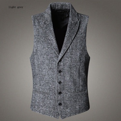 Men's brand Sleeveless Jacket Waistcoat Men Suit - chicmaxonline