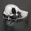 316L Stainless Steel Huge Heavy Skull Mens Biker Rocker Punk Bracelet Bangle Cuff 5J022