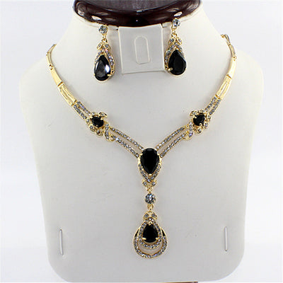 New Fashion women Wedding Bridal Accessories Party gold-color Jewelry African Beads Costume Jewelry Sets